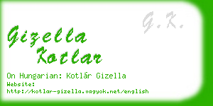 gizella kotlar business card